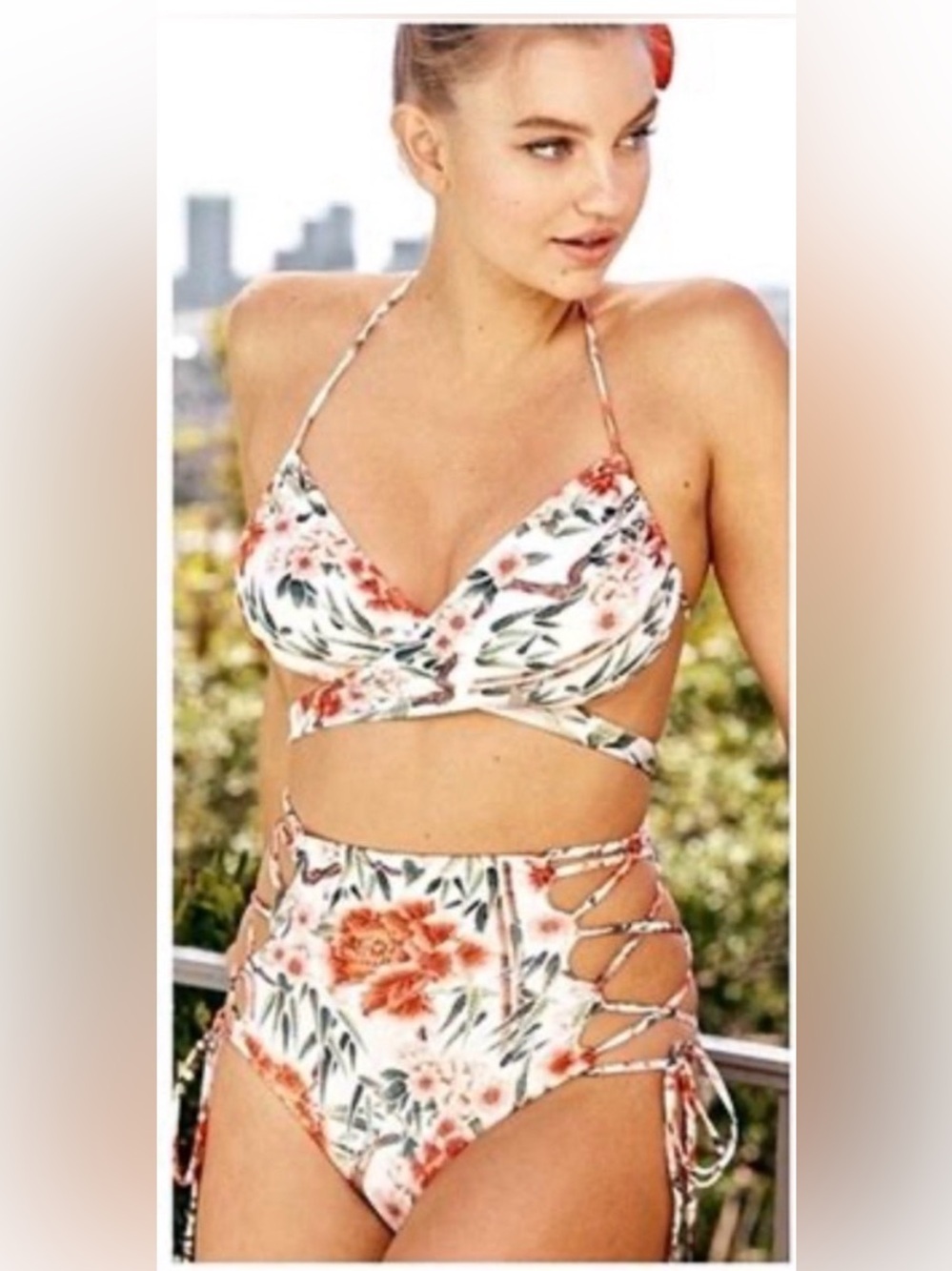 🌺We Are HAH Hi Kini Lace-Up Bottoms Rare Swimwear BOTTOMS ONLY Vacation